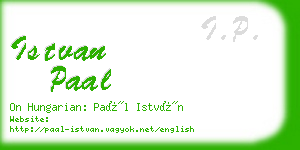 istvan paal business card